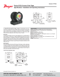 Thumbnail of document Manual - PFG2 Process Filter Gage